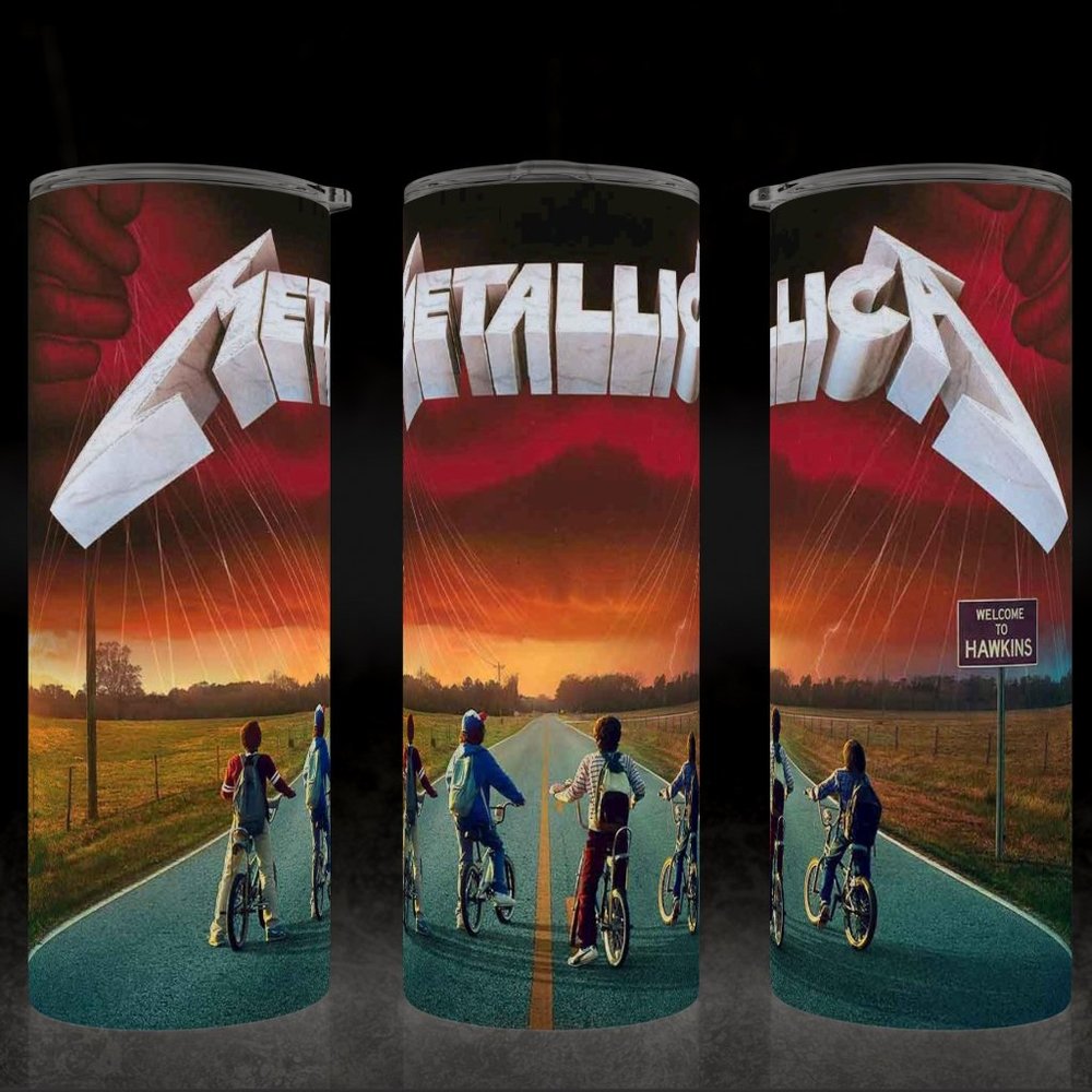 Metallica Stranger Things Welcome to Hawkins Tumbler 20oz